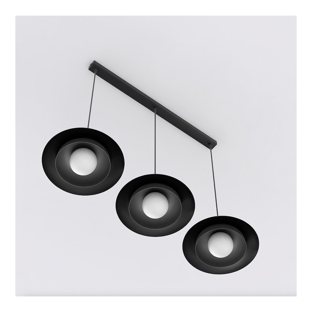 Emibig SKIN 3 BLACK EM1603/3 kolor czarny z kategorii lampy wiszące