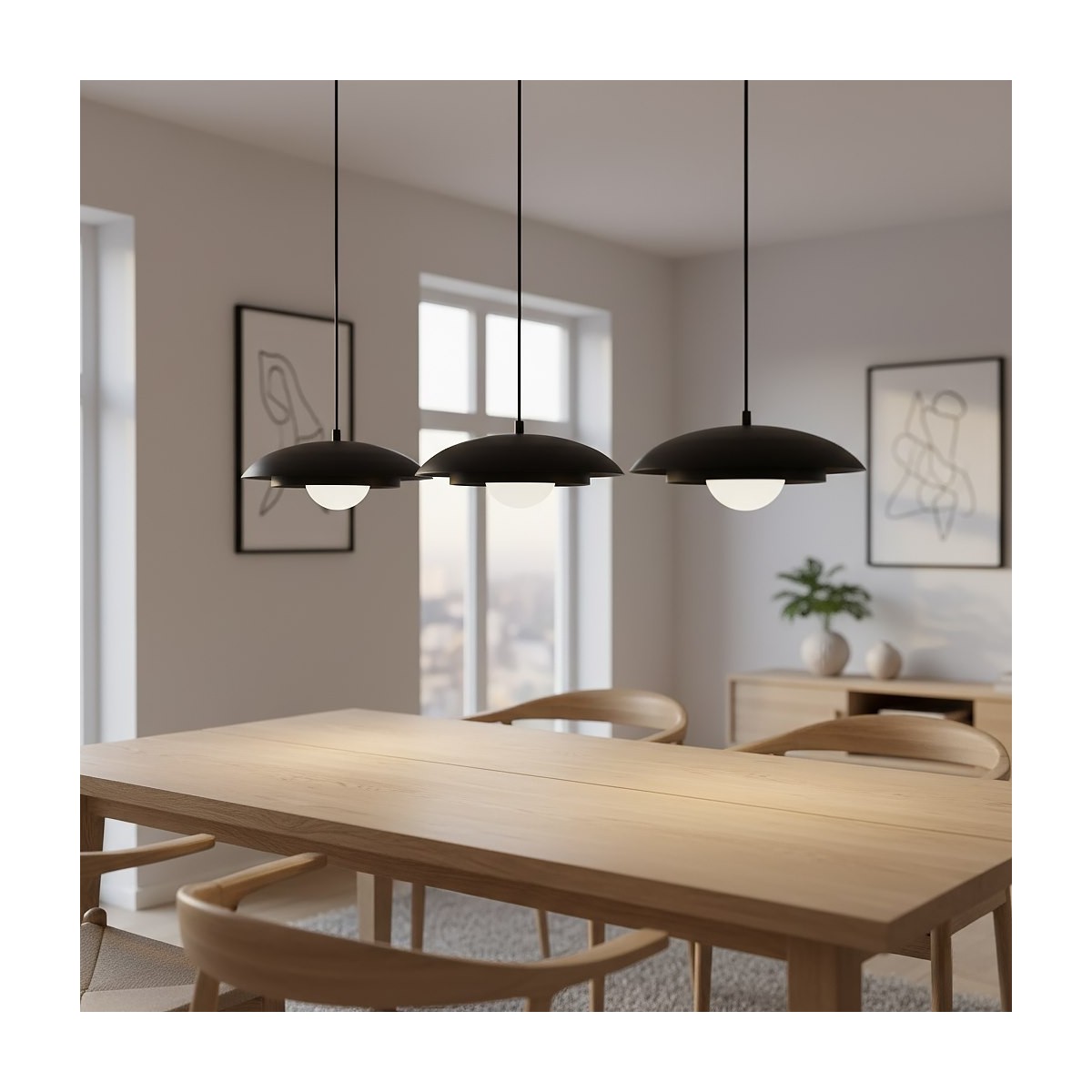 Emibig SKIN 3 BLACK EM1603/3 kolor czarny z kategorii lampy wiszące