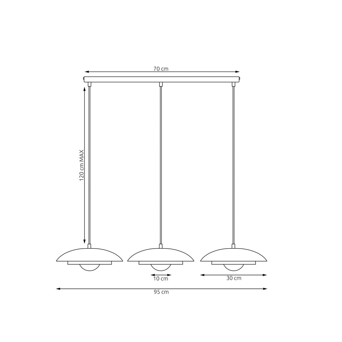 Emibig SKIN 3 WH MOKKA EM1605/3 kolor biały z kategorii lampy wiszące