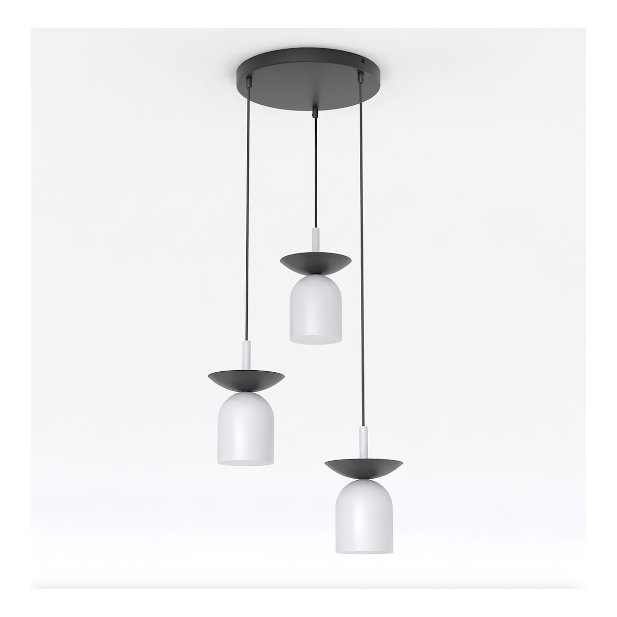 Emibig EGO 3 PREM BL GRAY EM1611/3PREM kolor szary z kategorii lampy wiszące