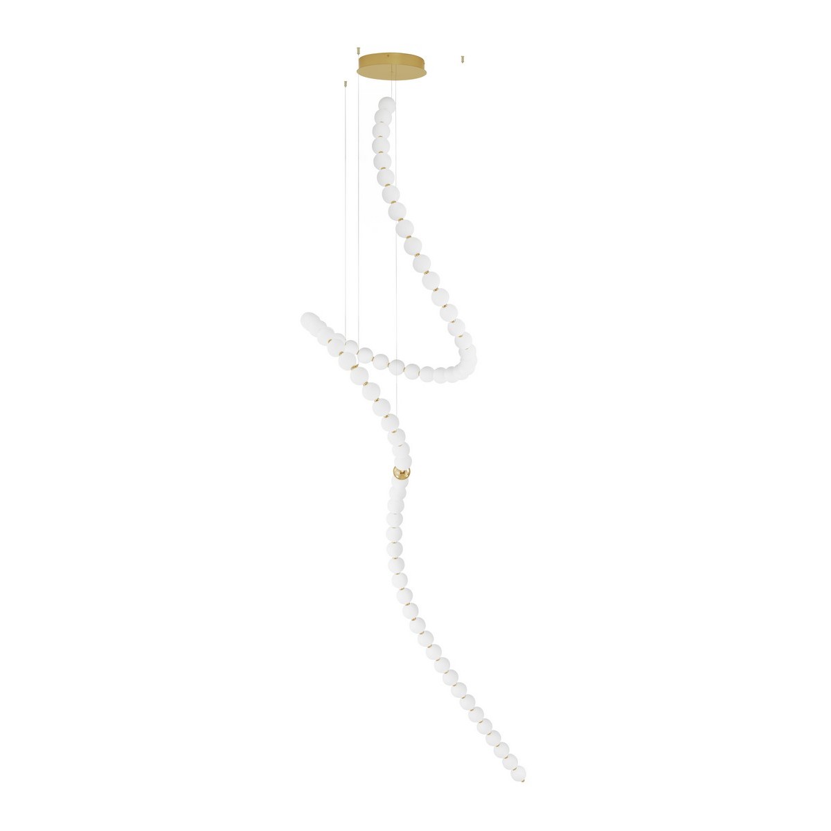 złota wspaniała lampa wisząca - nowoczesna ledowa Luces Exclusivas MOCA LE42744