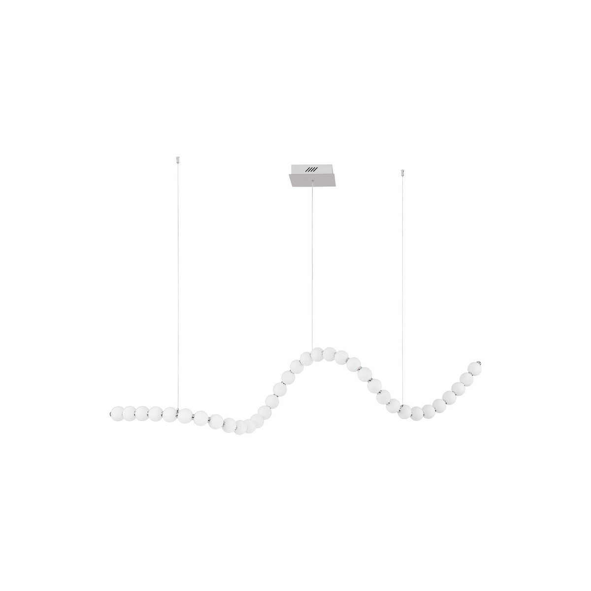 srebrna unikatowa lampa wisząca - nowoczesna ledowa Luces Exclusivas MOCA LE42745