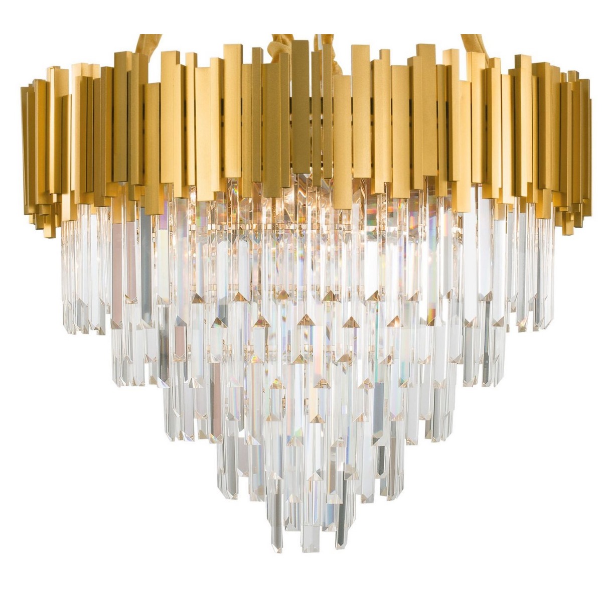 Nowoczesna lampa Luces Exclusivas CAMPANA LE42284 - kolor lampy - złoty, materiał - metal/kryształ