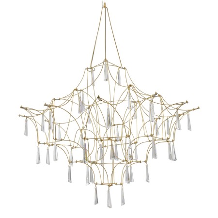 Niepowtarzalna lampa Luces Exclusivas SALAMANCA LE41324 - kolor lampy - złoty, materiał - metal/kryształ