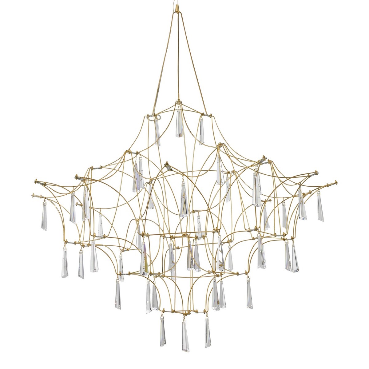 Niepowtarzalna lampa Luces Exclusivas SALAMANCA LE41324 - kolor lampy - złoty, materiał - metal/kryształ