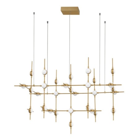 Niepowtarzalna lampa Luces Exclusivas AZUL LE41330 - kolor lampy - złoty, materiał - metal/akryl