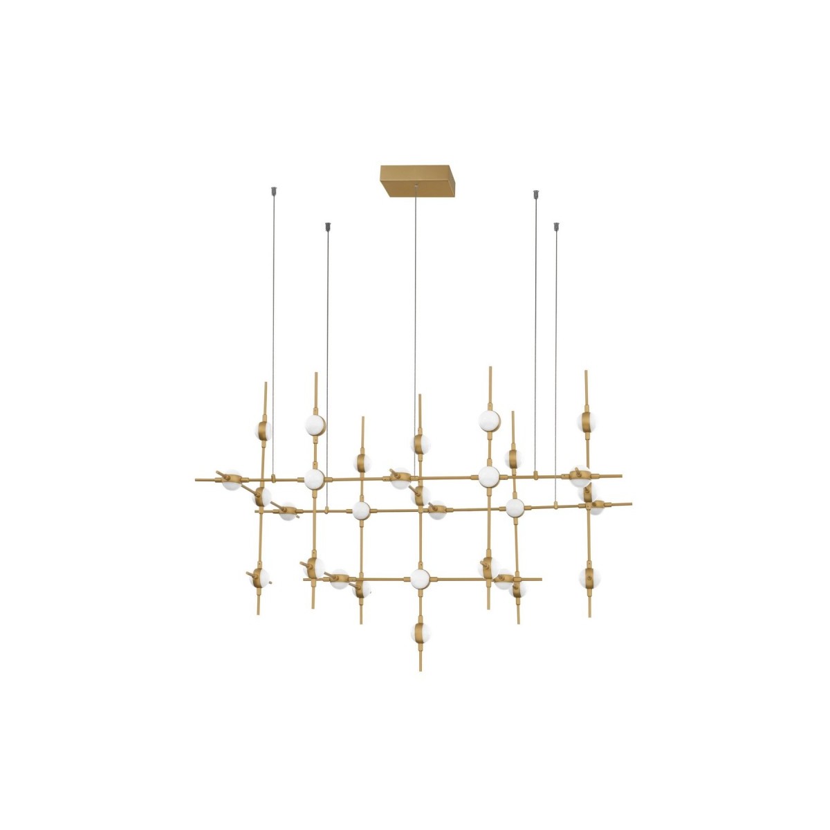 Niepowtarzalna lampa Luces Exclusivas AZUL LE41330 - kolor lampy - złoty, materiał - metal/akryl