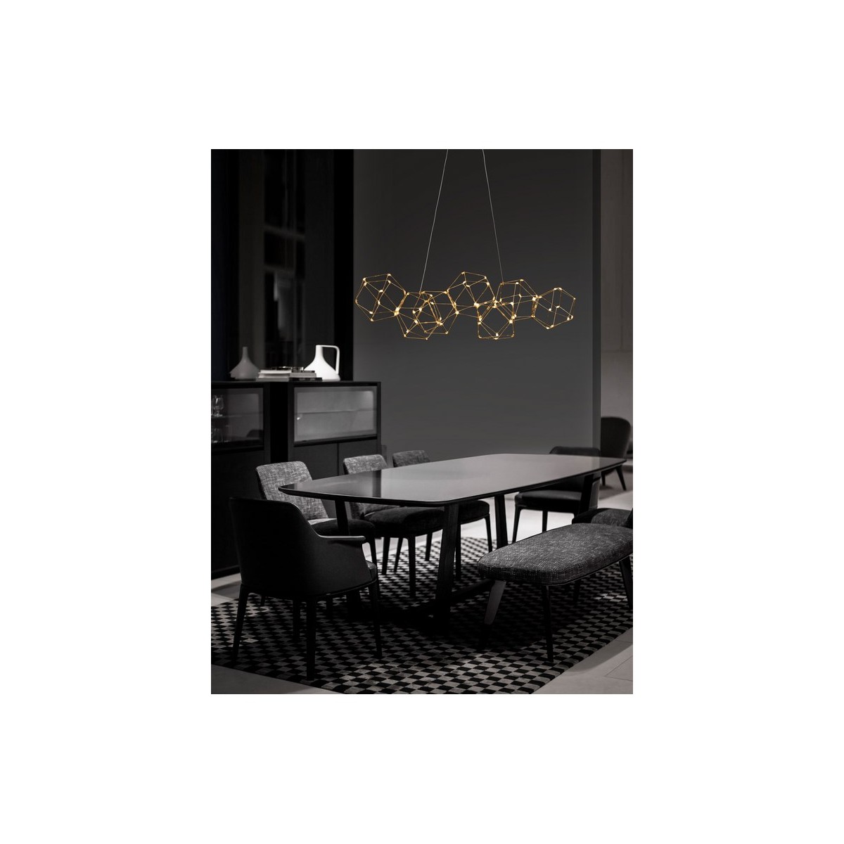 Niecodzienna lampa Luces Exclusivas ASIS LE41325 - kolor lampy - złoty, materiał - metal