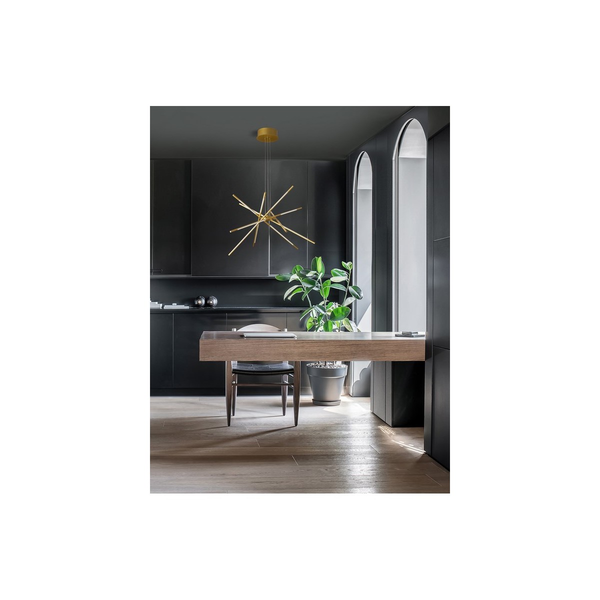 Niecodzienna lampa Luces Exclusivas BELL LE41337 - kolor lampy - złoty, materiał - metal/akryl