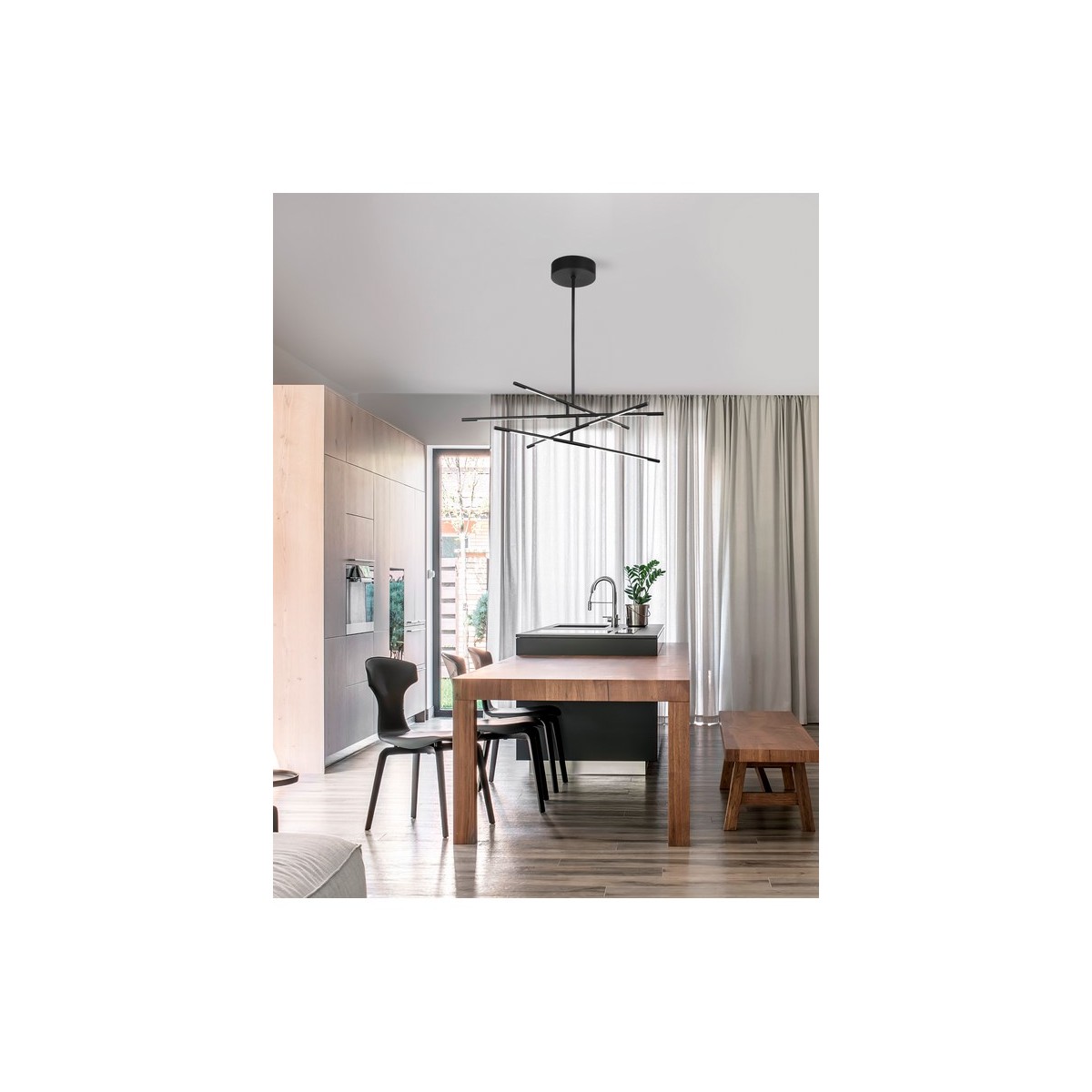 Stylowa lampa Luces Exclusivas BELL LE41346 - kolor lampy - czarny, materiał - metal/akryl