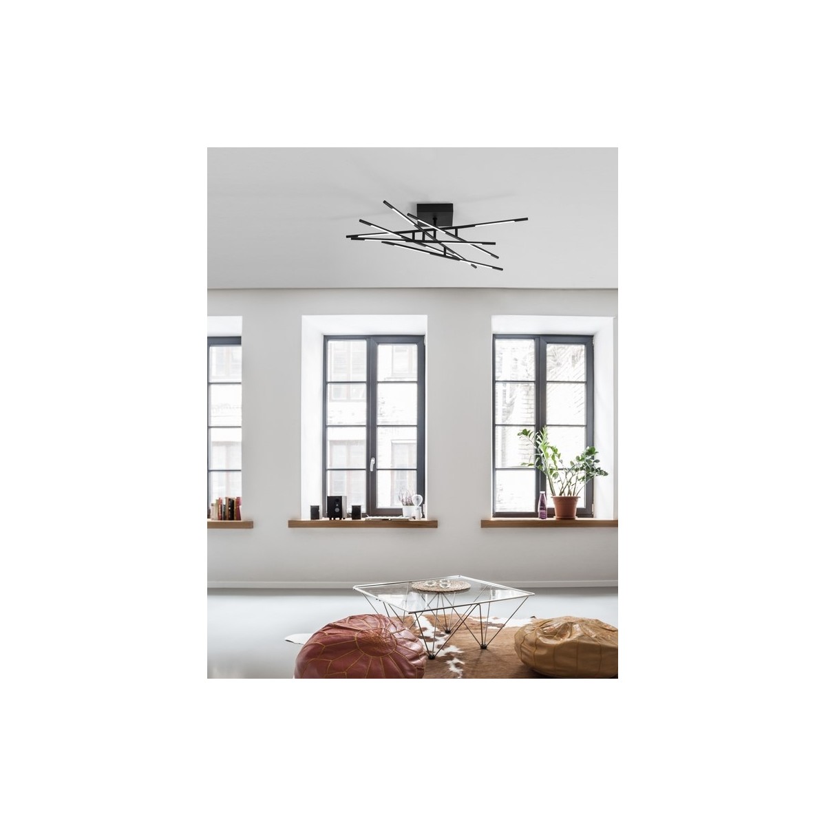 Niepowtarzalna lampa Luces Exclusivas BELL LE41348 - kolor lampy - czarny, materiał - metal/akryl