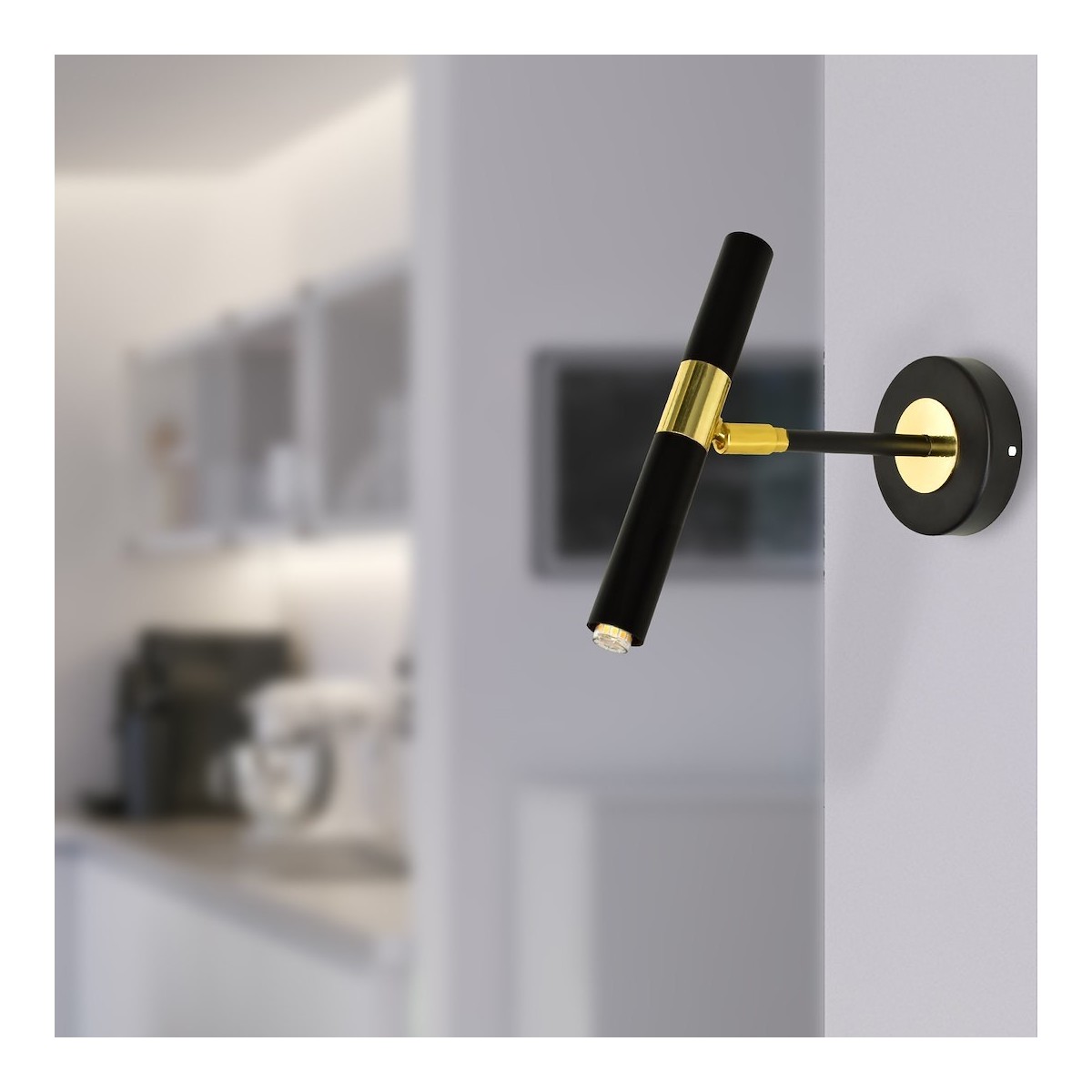 Milagro MLP6332 Kinkiet MONZA BLACK/GOLD 1xG9 8W