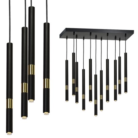 Milagro MLP6386 Lampa wisząca MONZA BLACK/GOLD 11xG9 8W