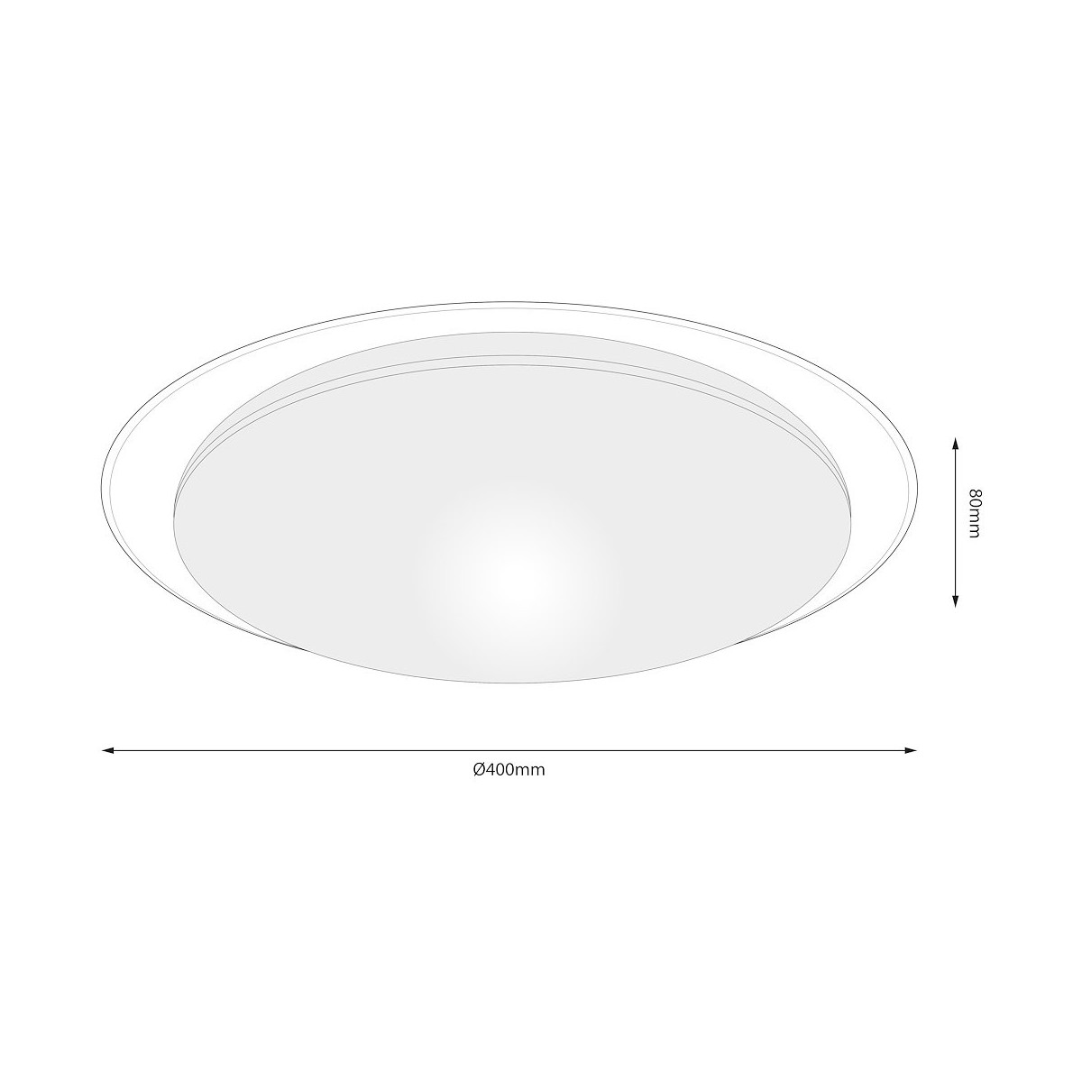 Milagro ML6409 Plafon SONIC 24W LED O400 mm