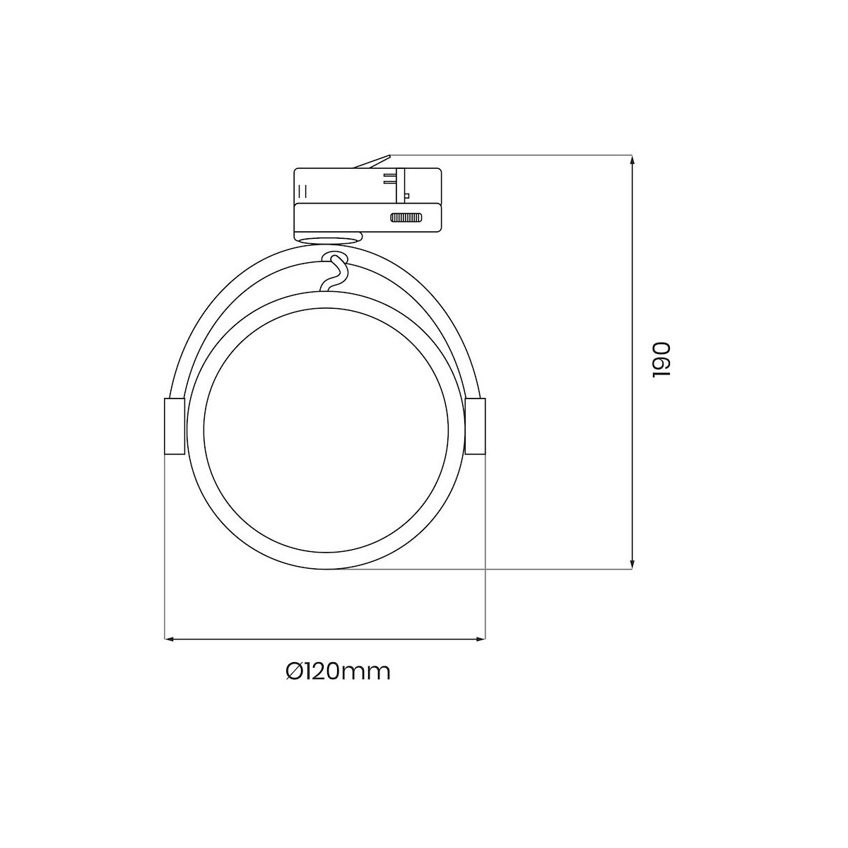 Oprawa Lugar Track Czarny 1xAR111 GU10 ML7057