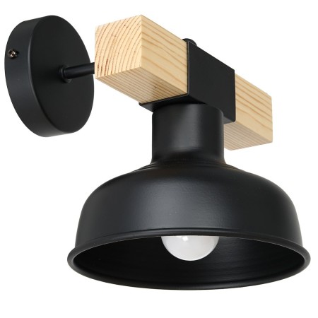 Kinkiet FARO Black/Natural Wood 1xE27 MLP7455
