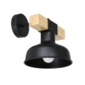 Kinkiet FARO Black/Natural Wood 1xE27 MLP7455