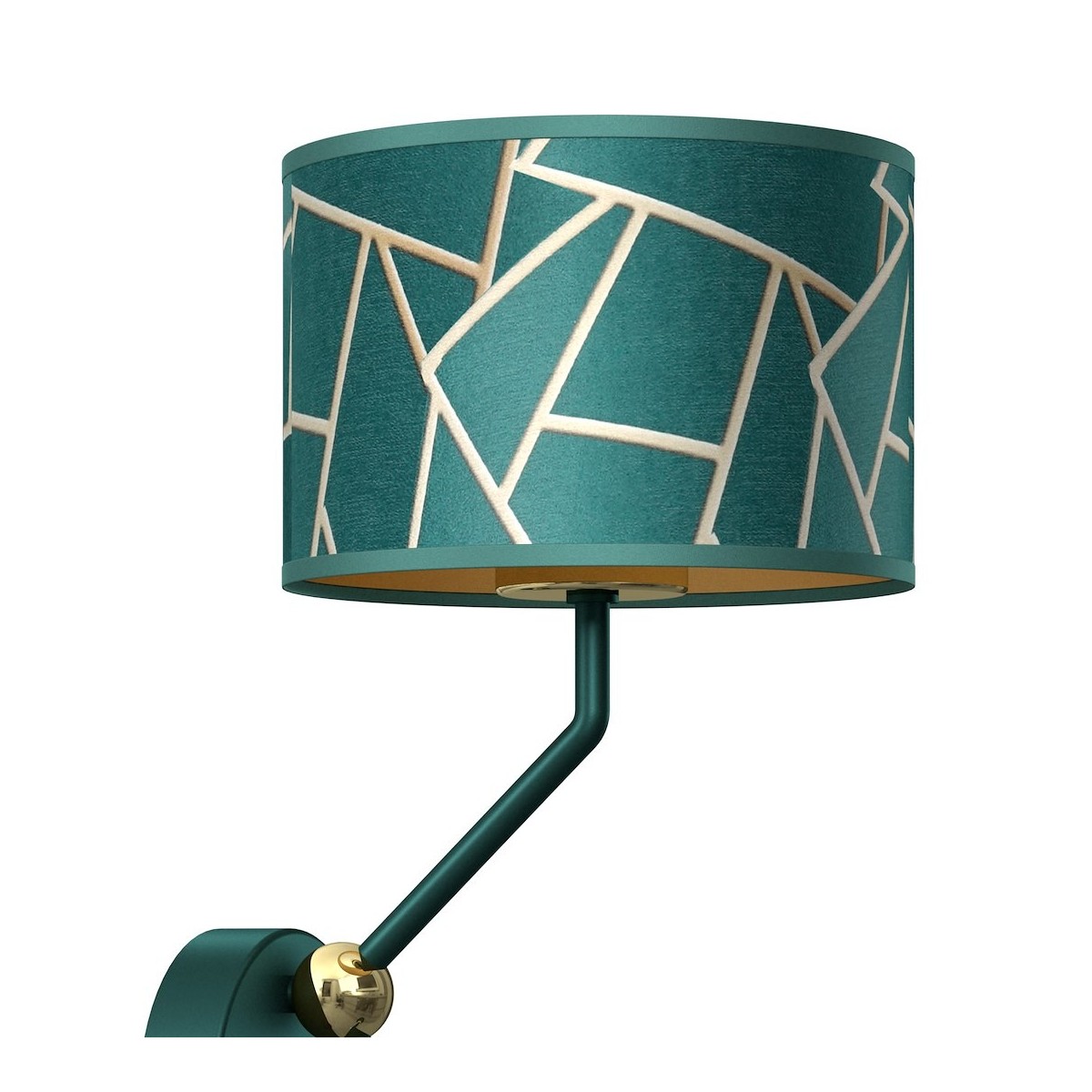 Milagro MLP7573 Kinkiet ZIGGY GREEN Gold/Bottle green  1xE27+1x mini GU10