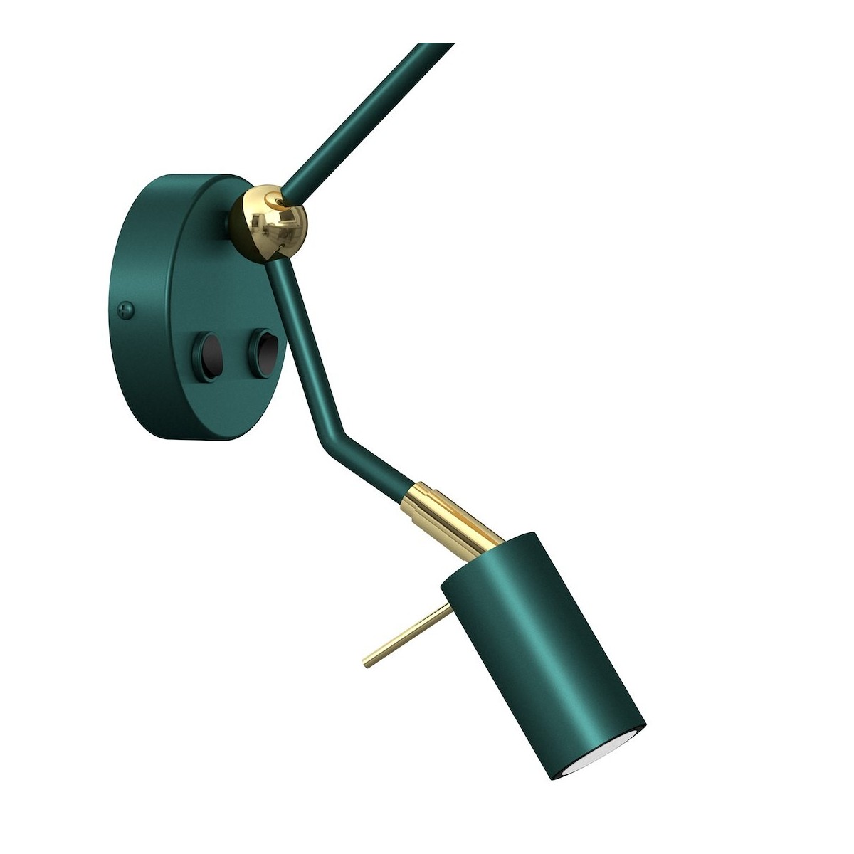 Milagro MLP7573 Kinkiet ZIGGY GREEN Gold/Bottle green  1xE27+1x mini GU10