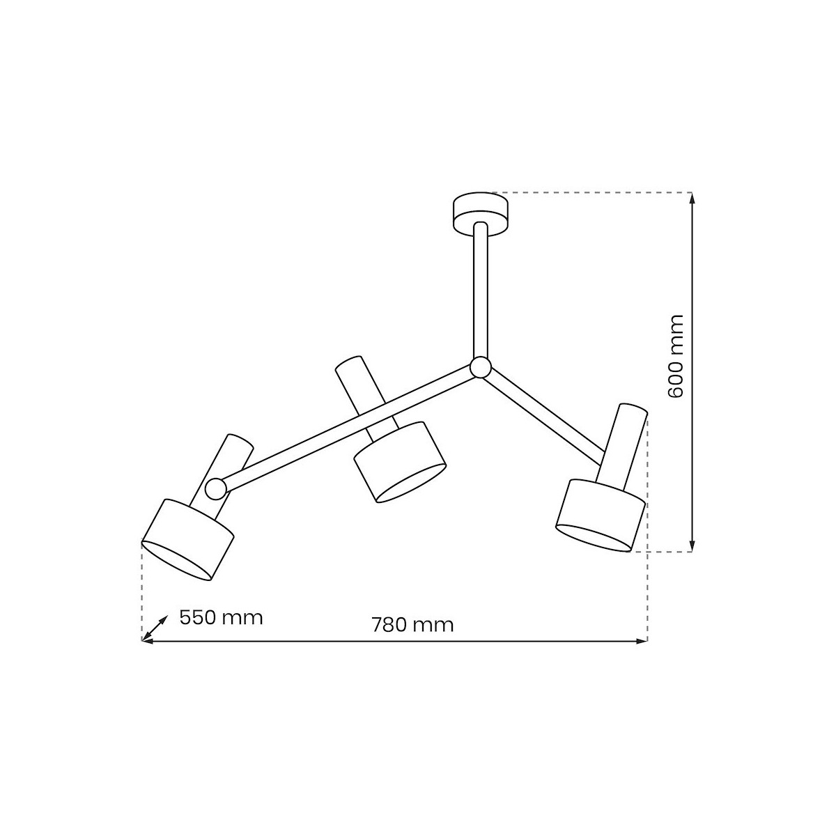 Milagro MLP8677 Lampa sufitowa LINTERNA 3xGX53
