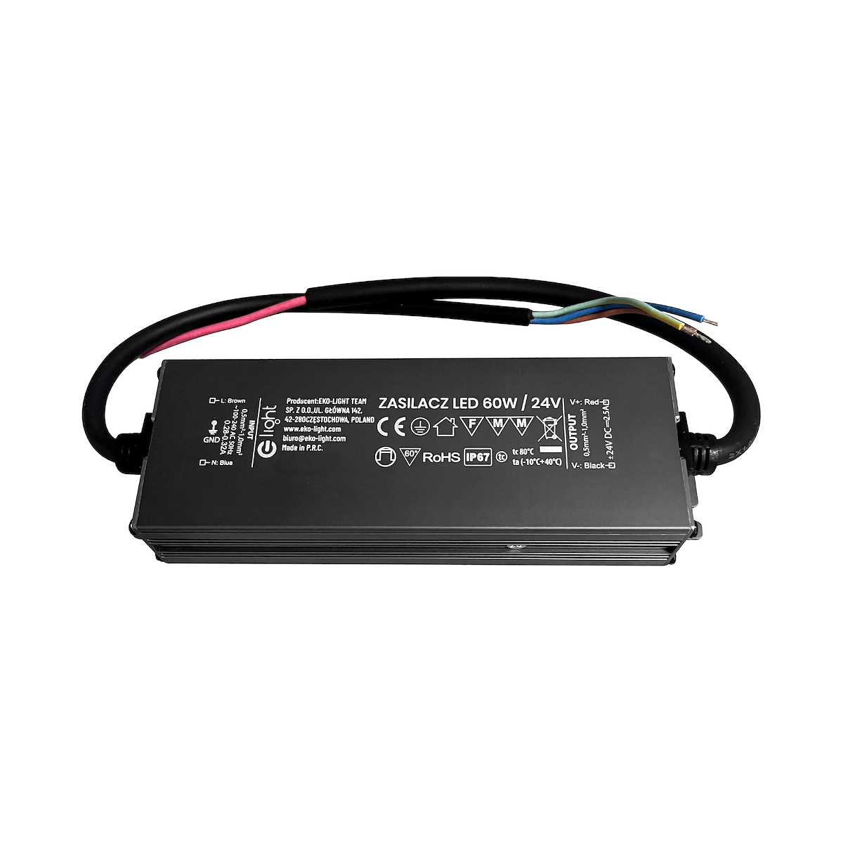 Zasilacz LED 60W IP67 24V EKZAS0425