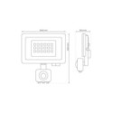 Naświetlacz LED 10W PIR 4000K