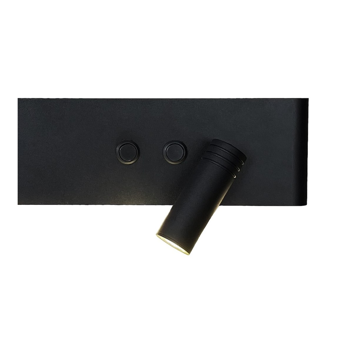 Milagro ML1568 Kinkiet Resort Czarny prawy 10W + 3W LED 4000K