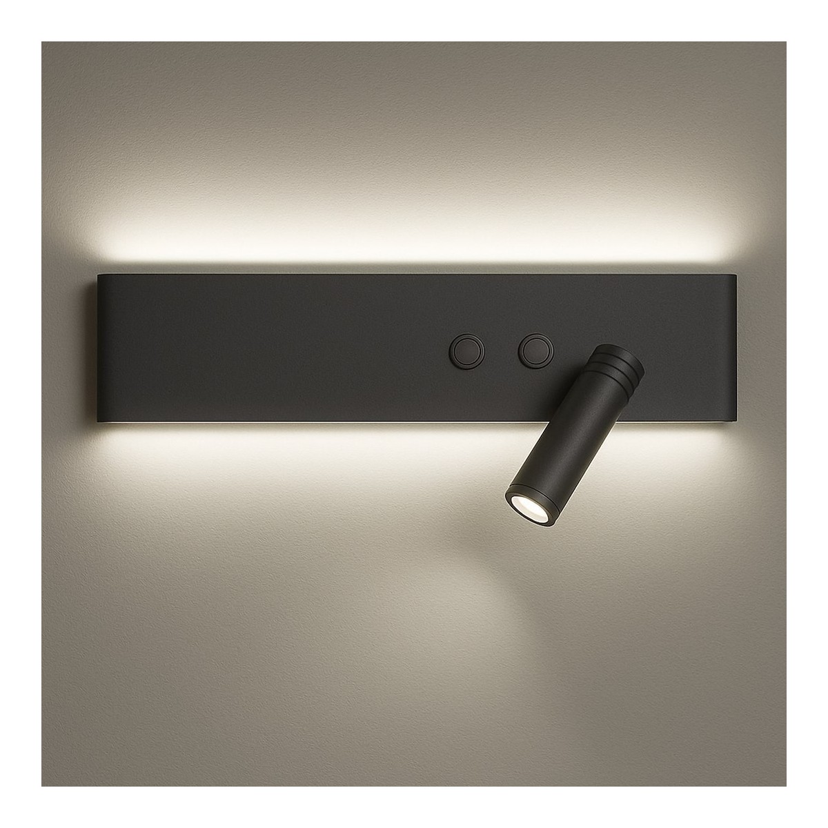 Milagro ML1568 Kinkiet Resort Czarny prawy 10W + 3W LED 4000K