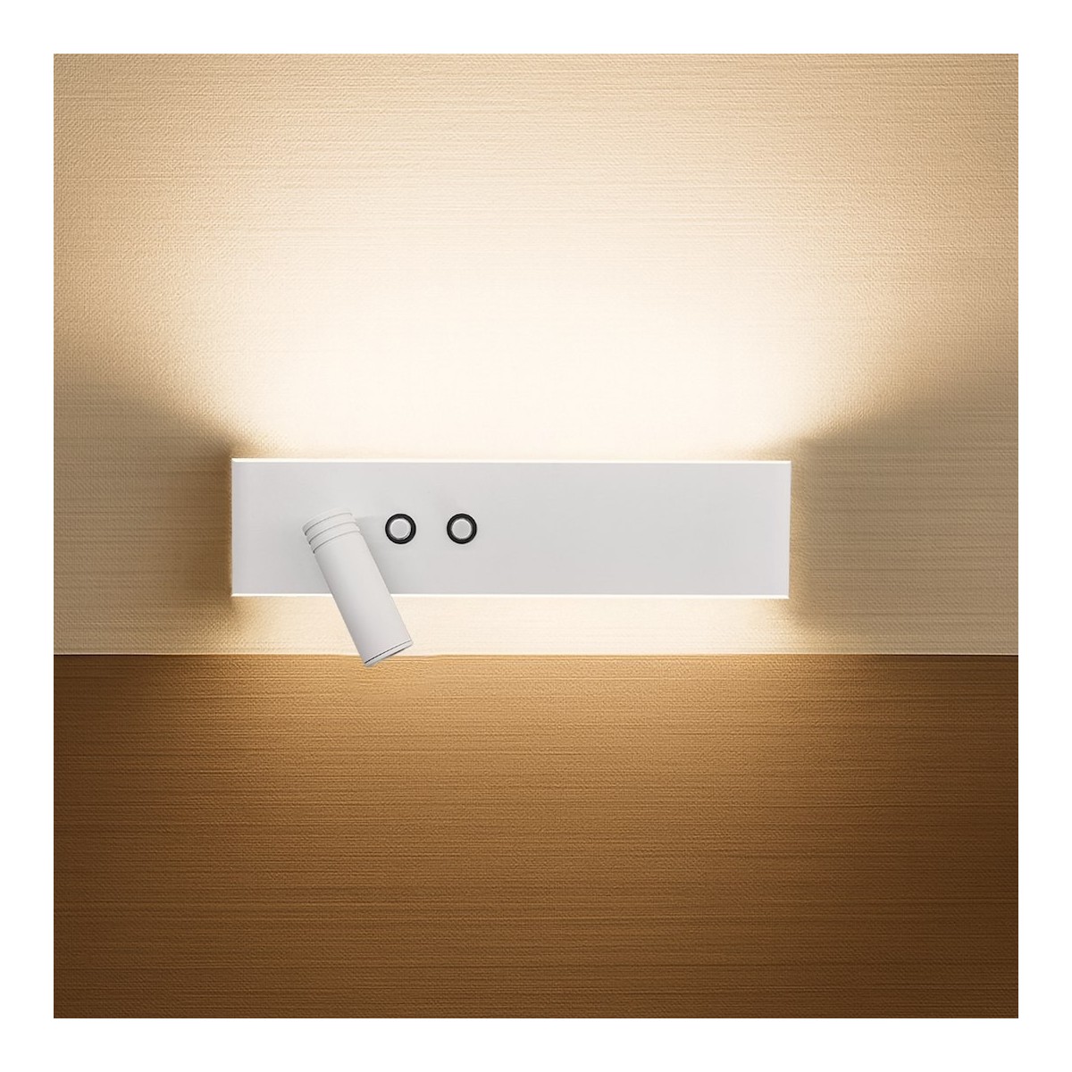 Milagro ML1571 Kinkiet Resort lewy 10W + 3W LED 4000K Biały