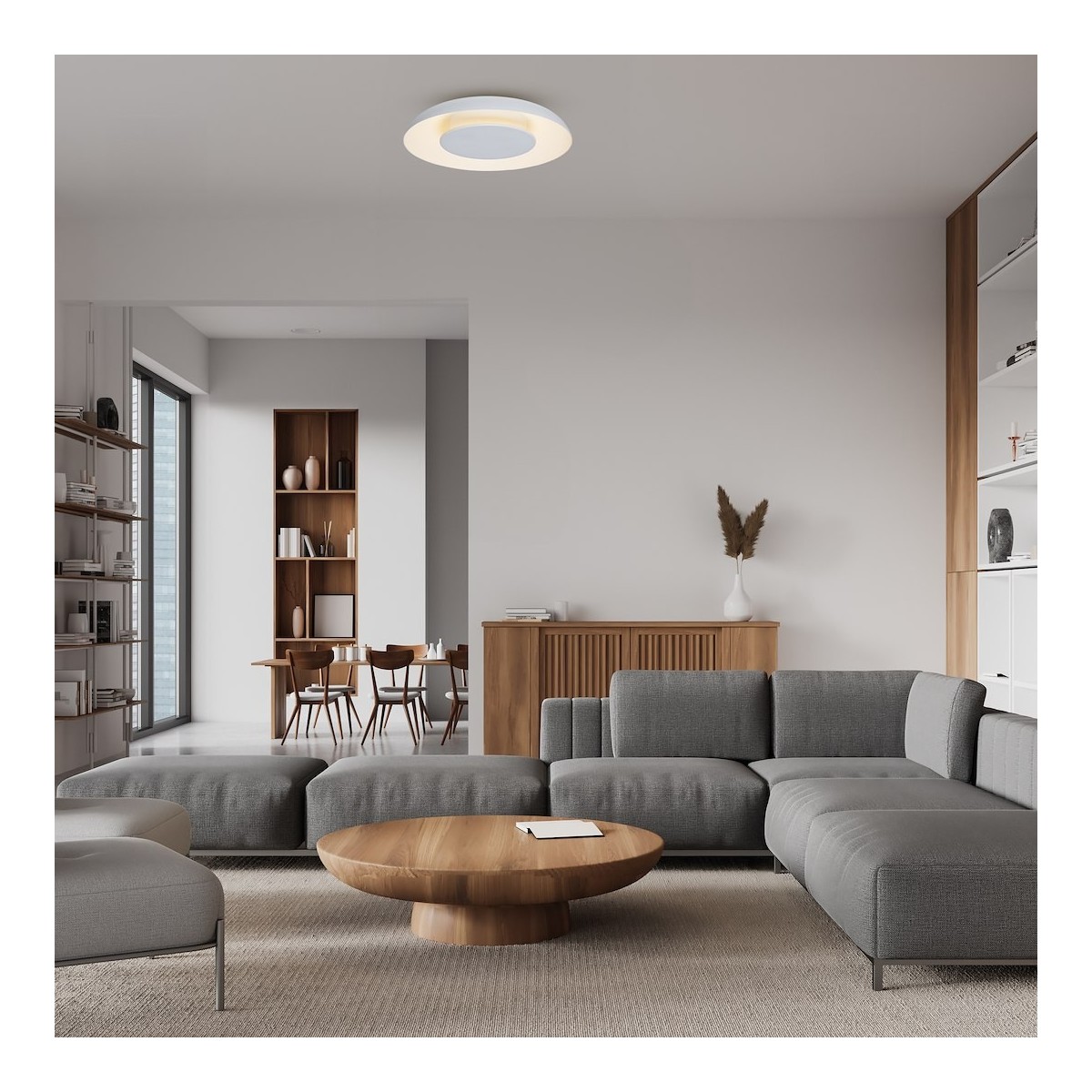 Lampa sufitowa PIATTINO Biała 30W LED regulacja barwy