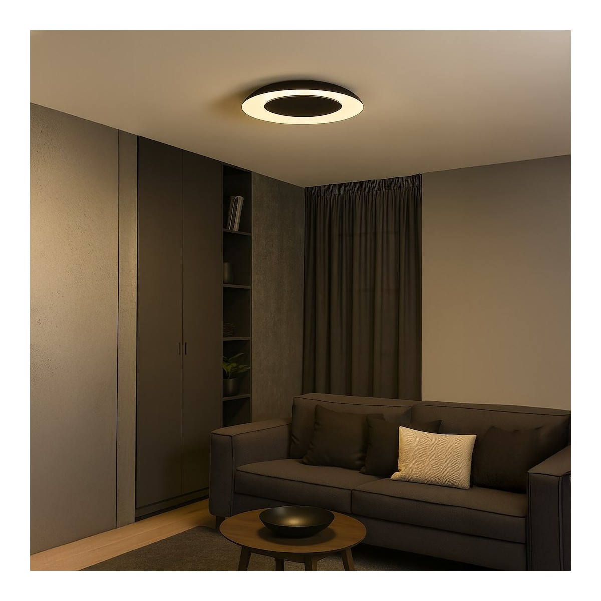 Milagro ML1811 Lampa sufitowa Piattino Czarny 30W LED 3000K-4000k-6000K