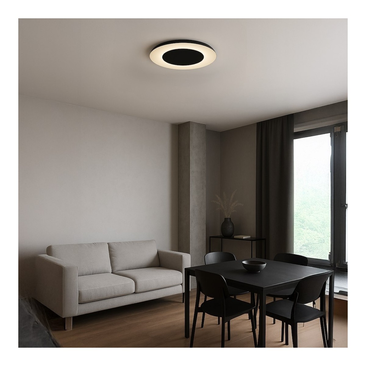 Milagro ML1811 Lampa sufitowa Piattino Czarny 30W LED 3000K-4000k-6000K