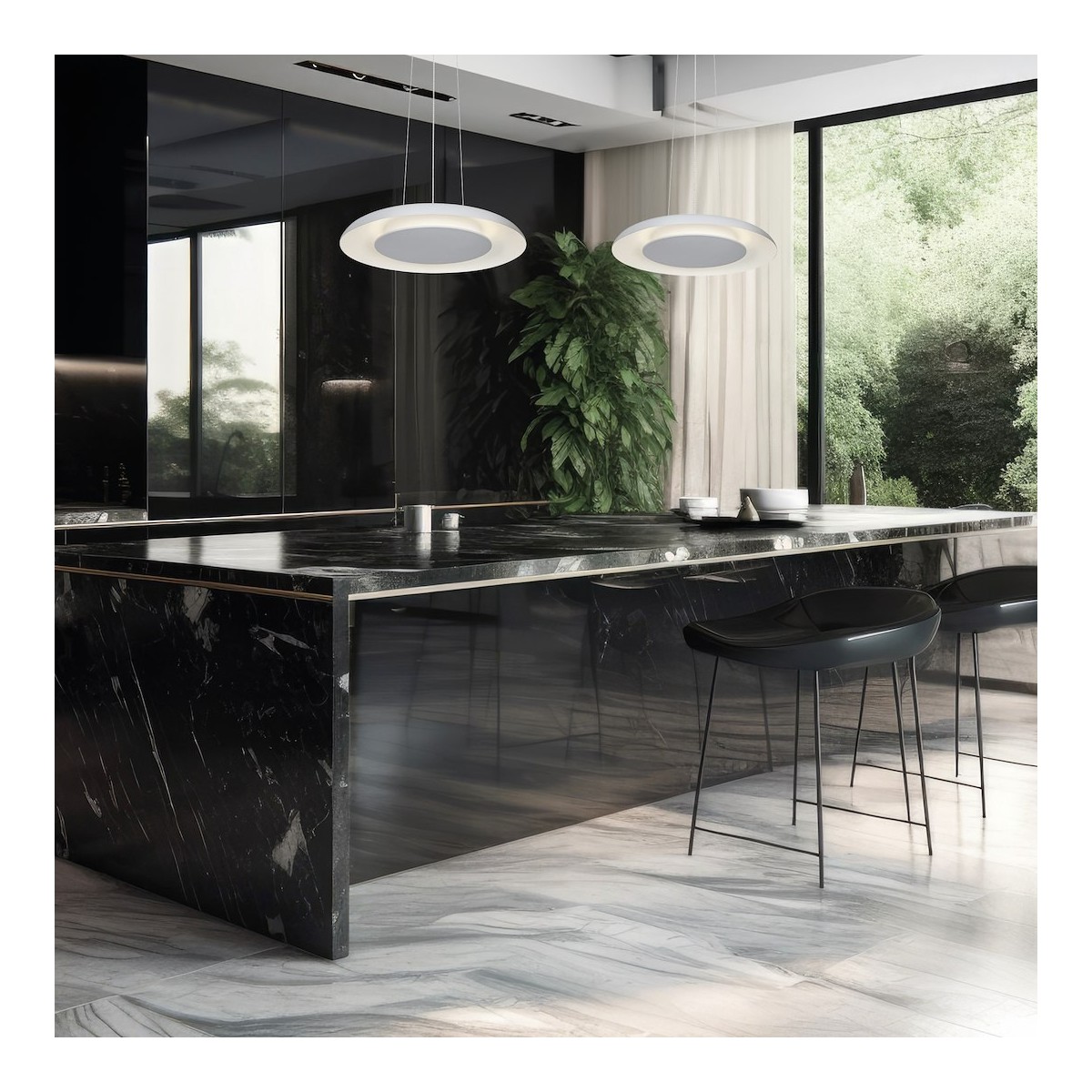 Lampa wisząca PIATTINO Biała 30W LED nowoczesna