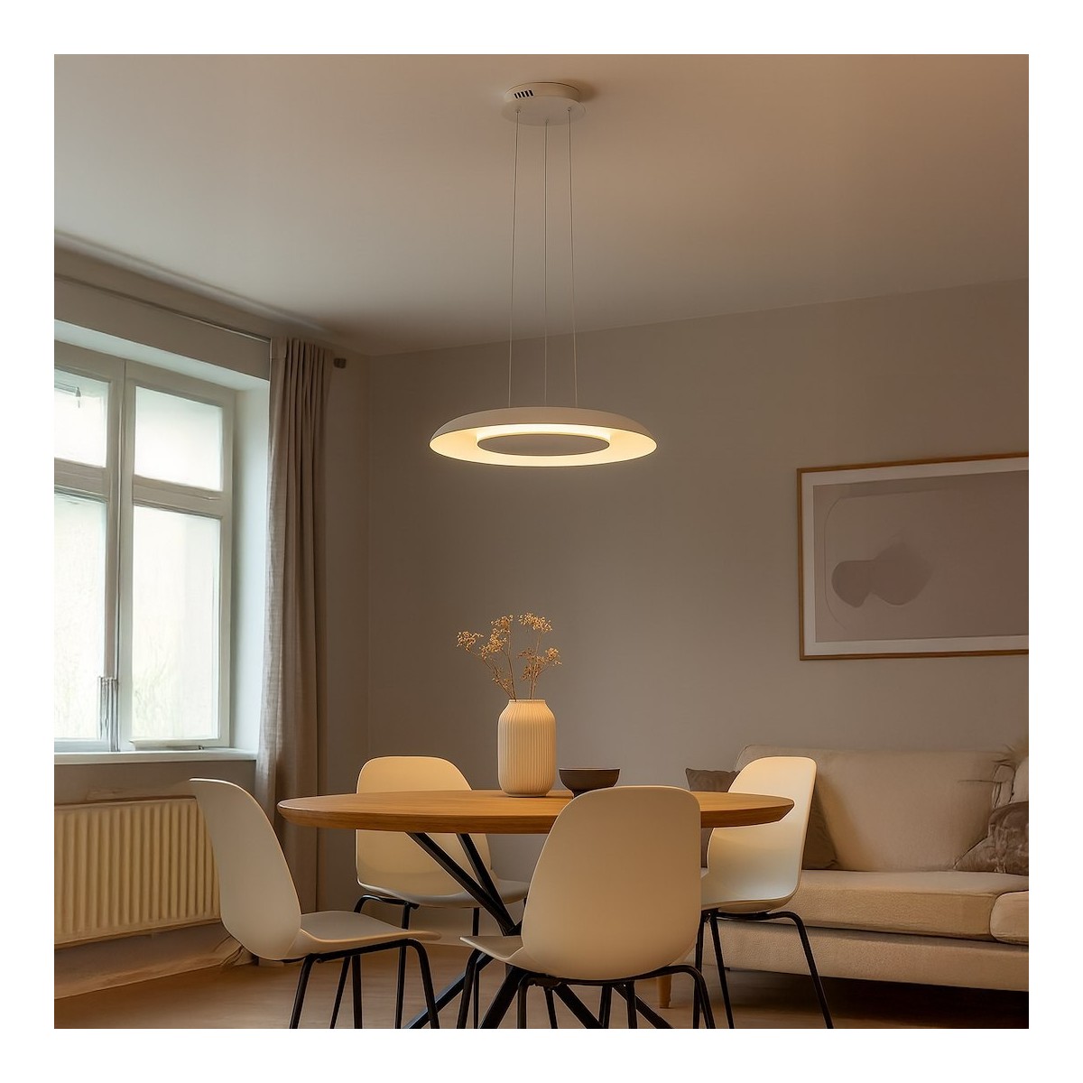 Lampa wisząca PIATTINO Biała 30W LED nowoczesna