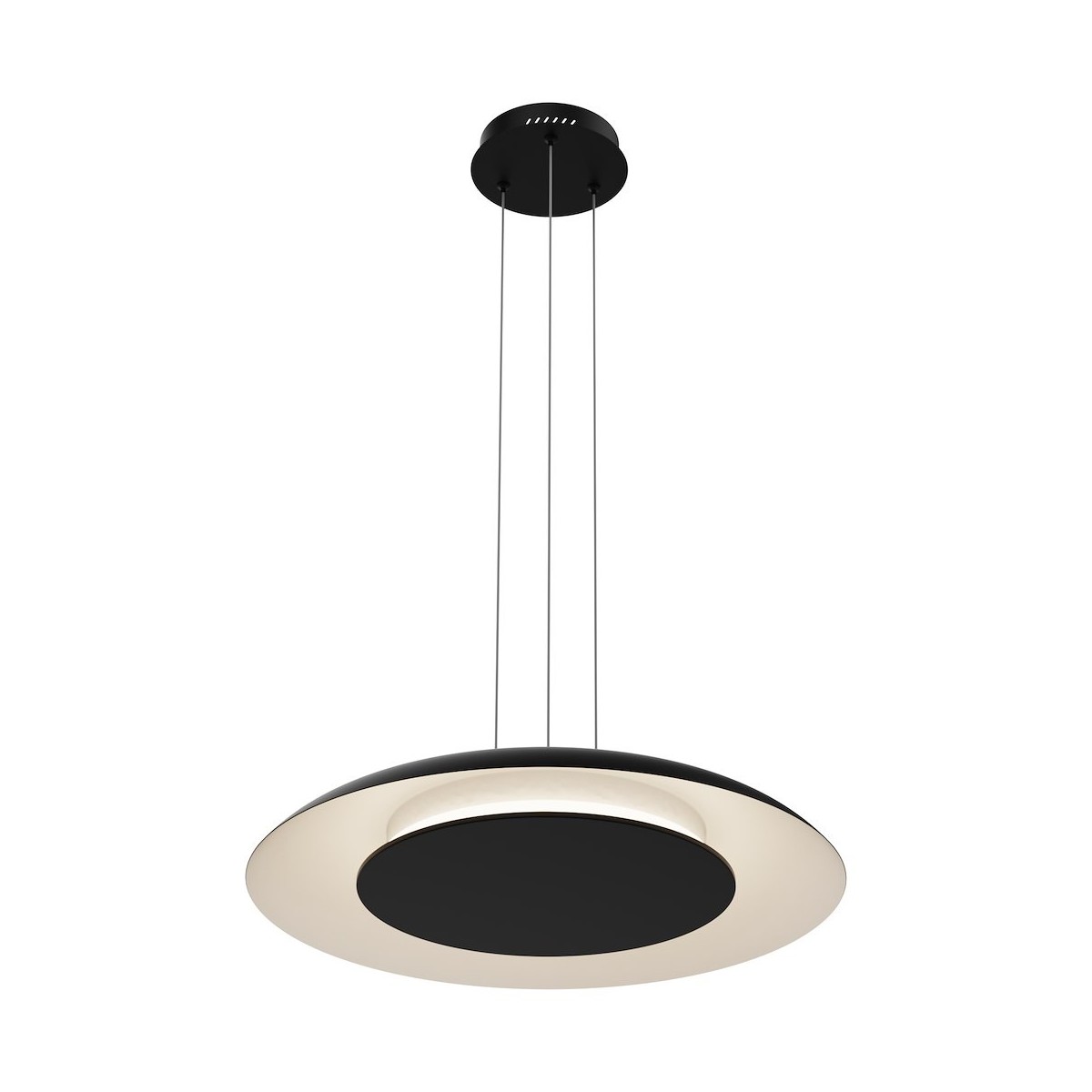 Czarna lampa wisząca PIATTINO LED 30W CCT