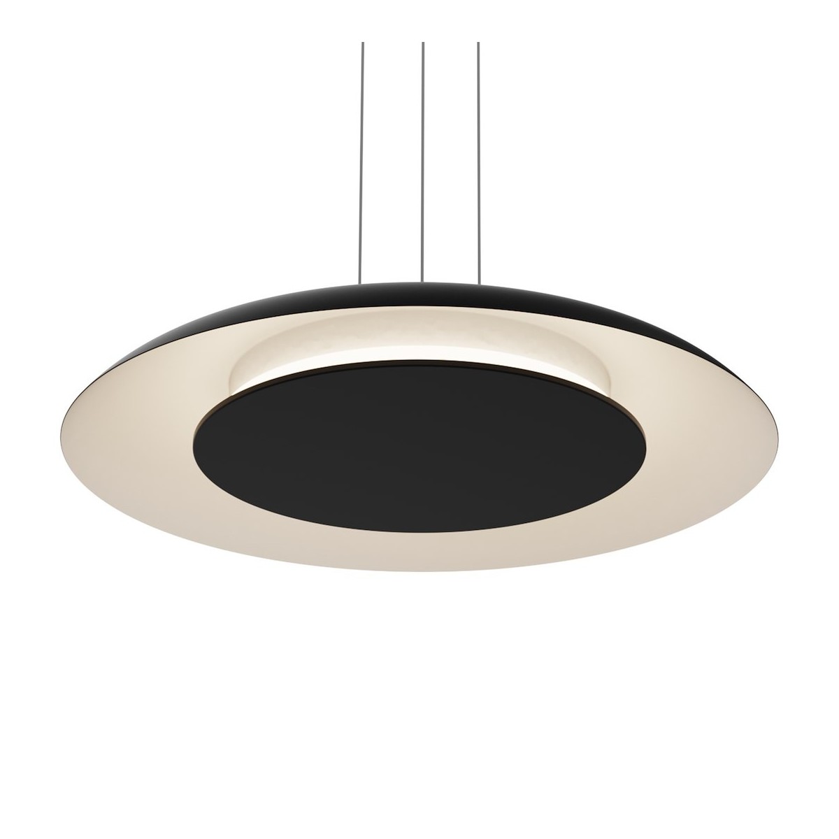 Czarna lampa wisząca PIATTINO LED 30W CCT