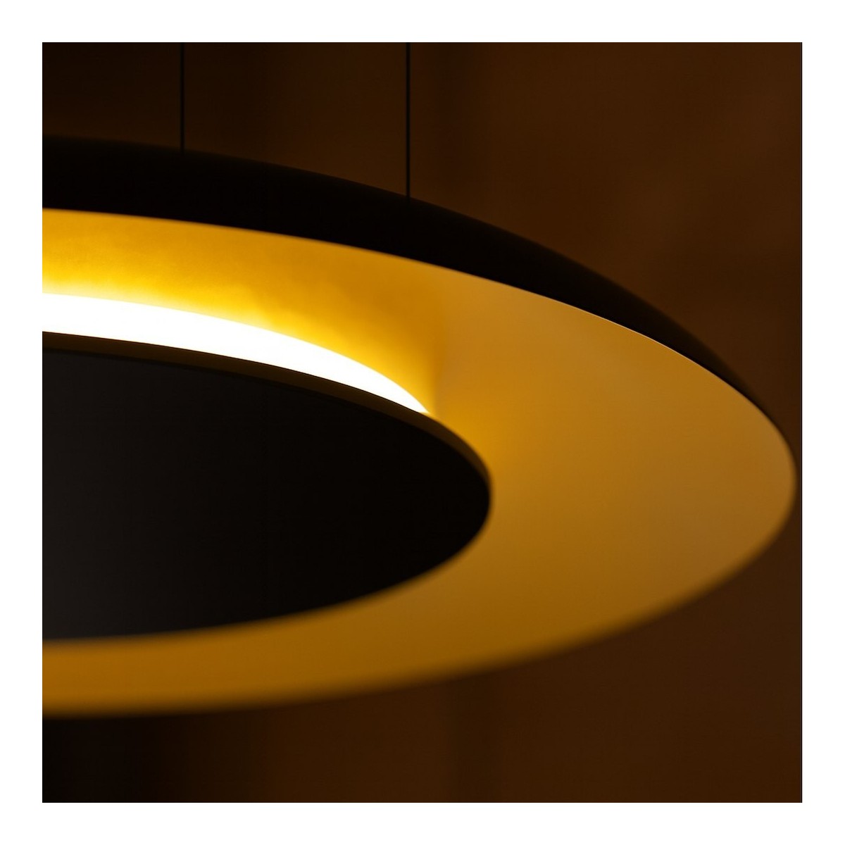 Lampa wisząca PIATTINO Czarny Złoty LED