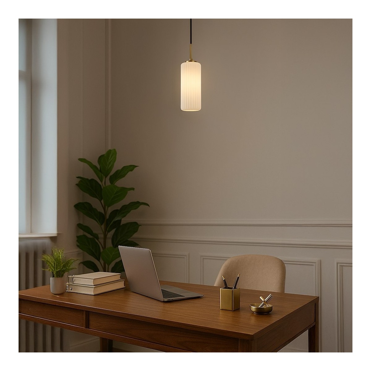 Lampa wisząca Vesta 1xE27 złote detale
