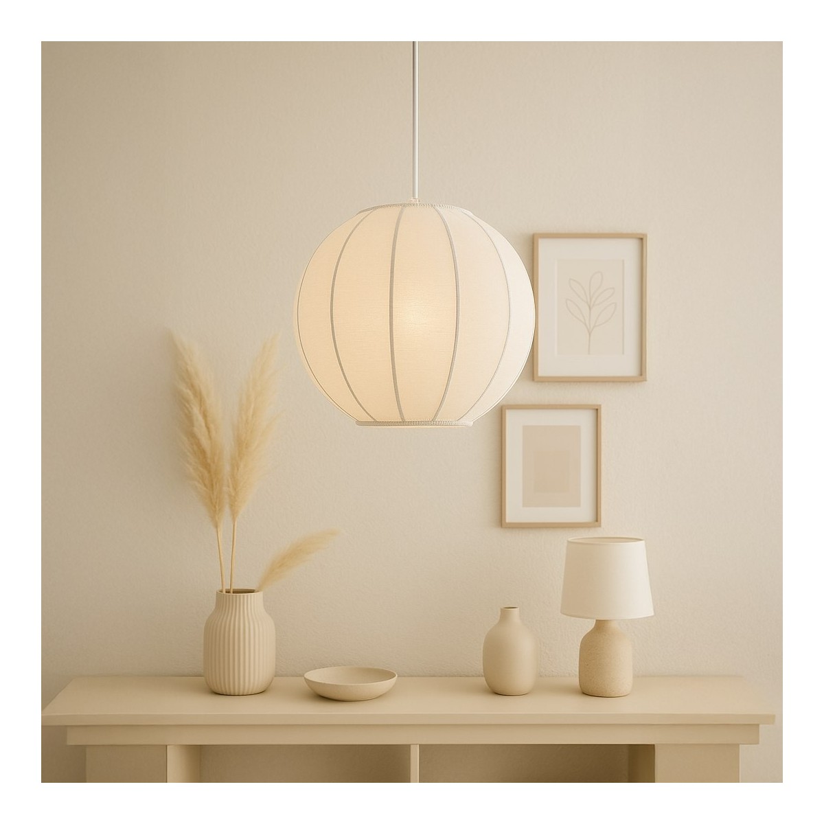 Lampa wisząca DANA White kula 1xE27