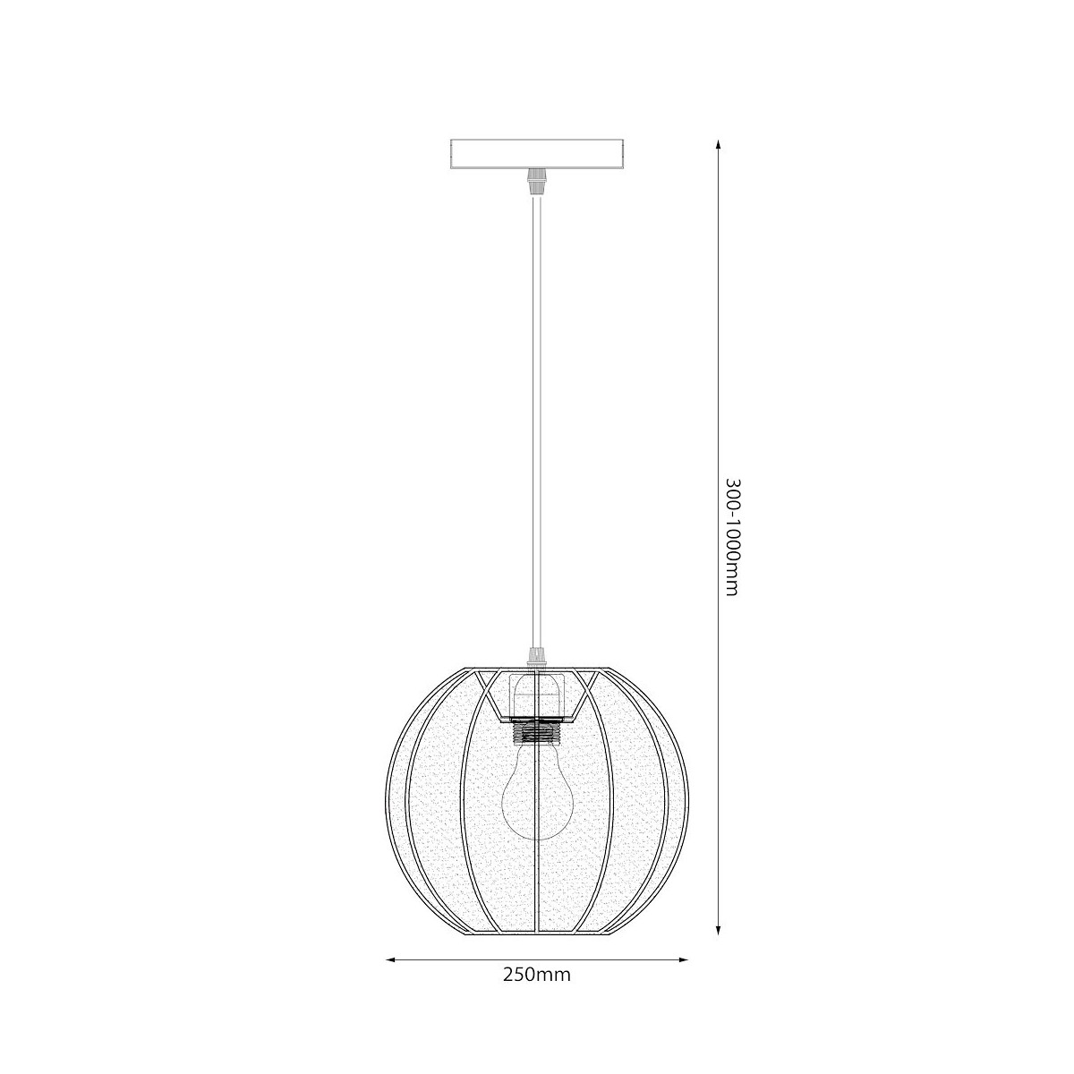 MiLagro DANA ML1806 czarna lampa wisząca loft
