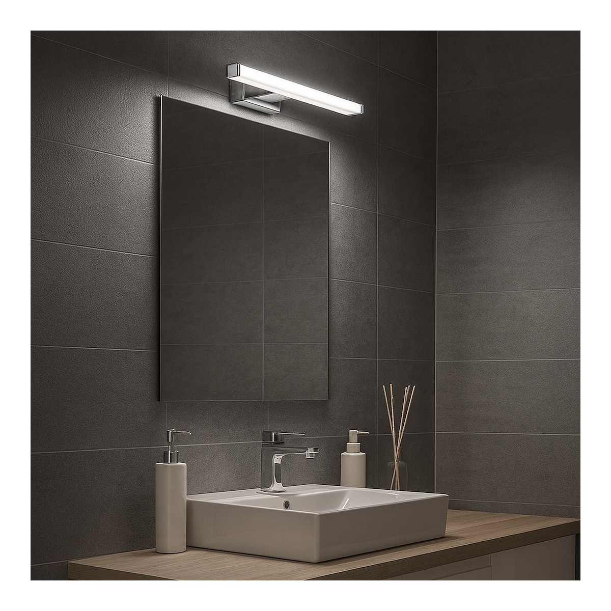 MiLagro MIRORE ML2030 srebrny kinkiet LED