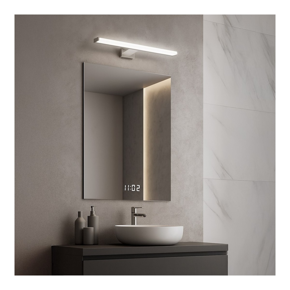 MiLagro MIRORE ML2031 srebrny kinkiet LED