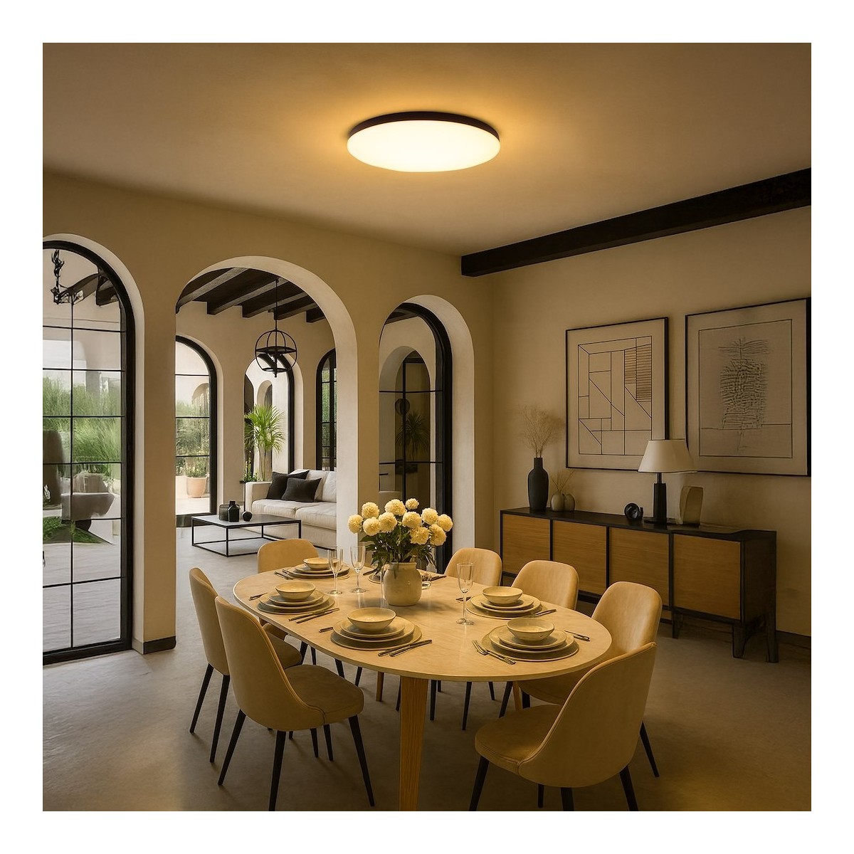 MiLagro SIENA Black ML1834 plafon LED