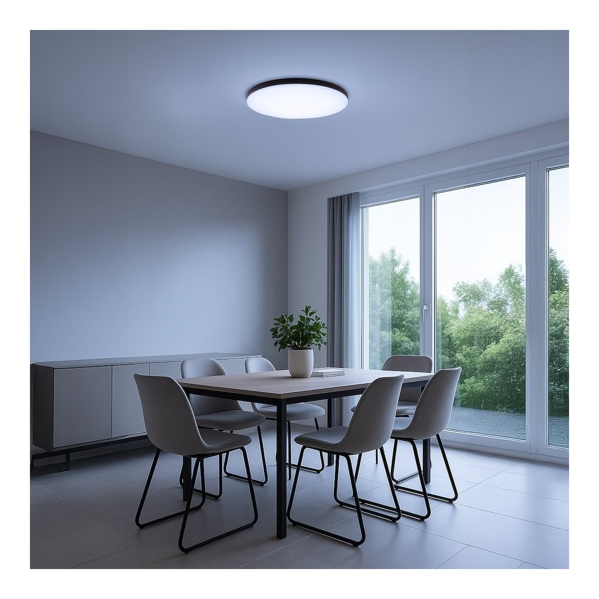 Milagro ML1834 Plafon Siena Czarny 80W LED O750 mm + pilot