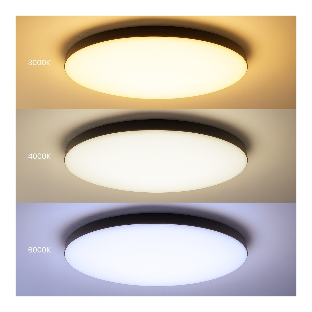 MiLagro SIENA Black ML1834 plafon LED