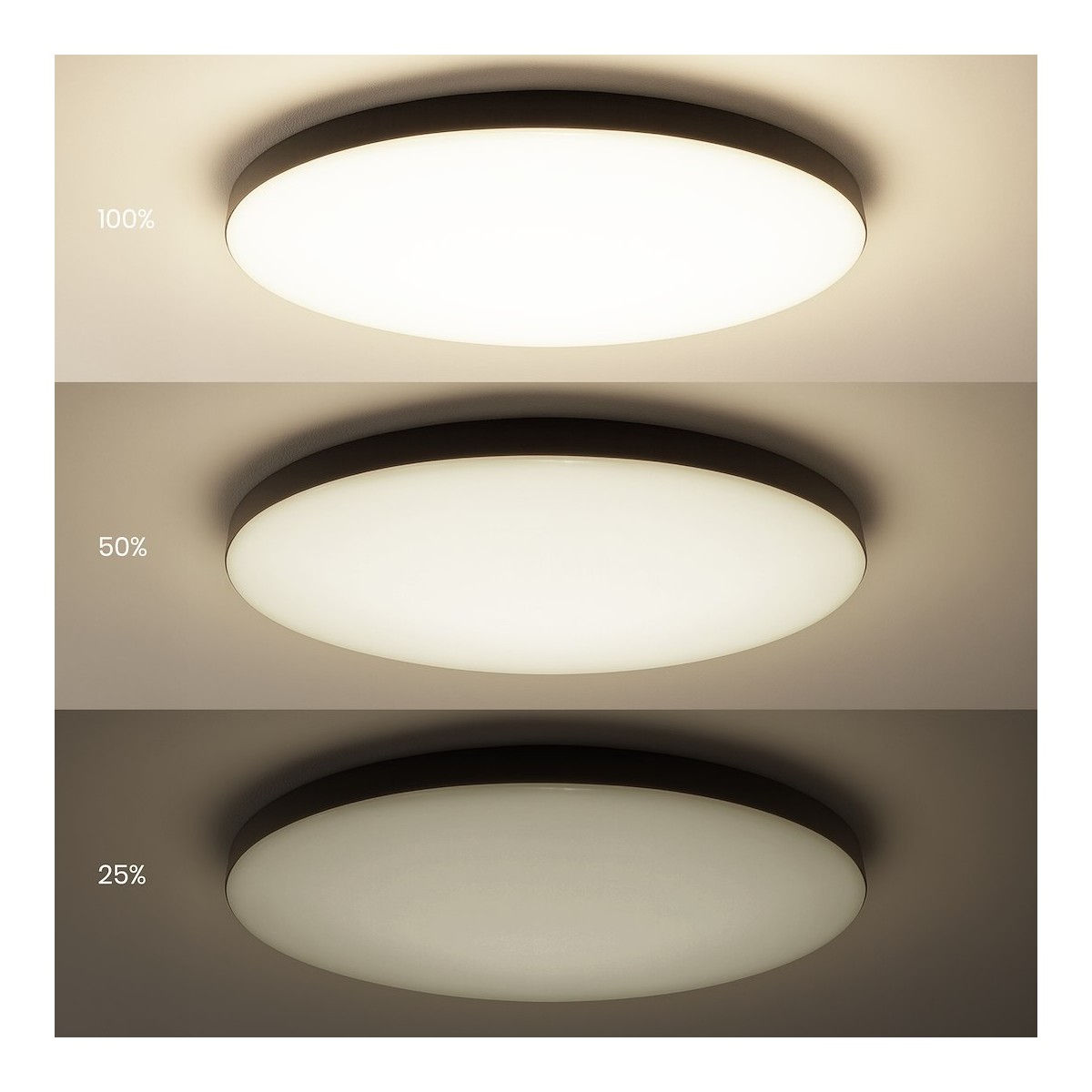 Milagro ML1834 Plafon Siena Czarny 80W LED O750 mm + pilot