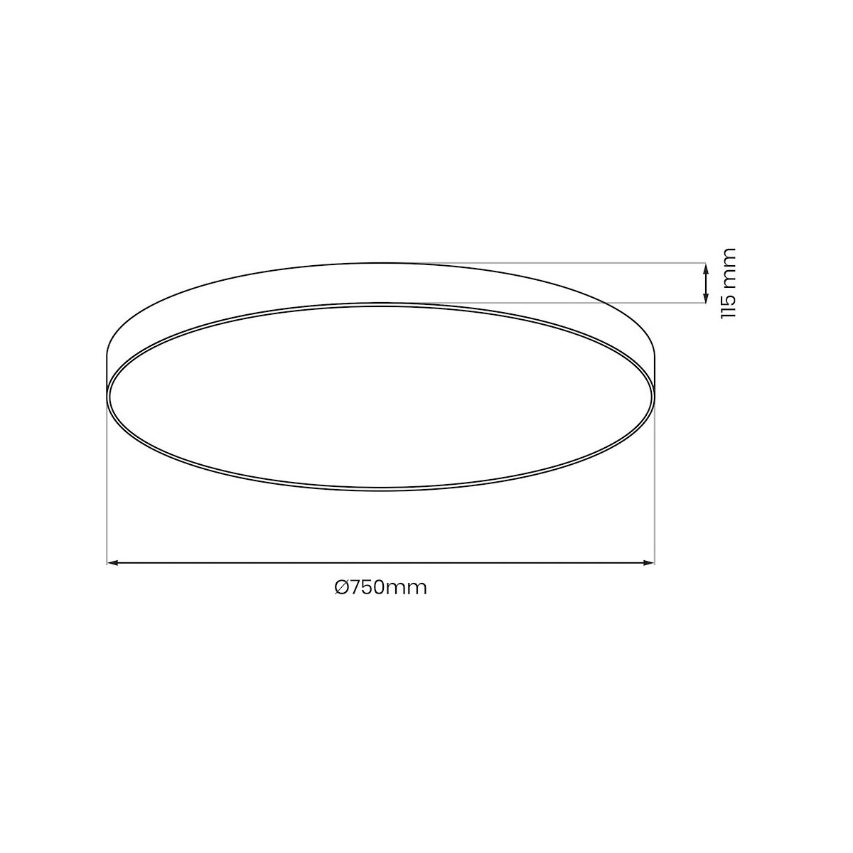 MiLagro SIENA Black ML1834 plafon LED