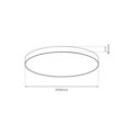 Milagro ML1834 Plafon Siena Czarny 80W LED O750 mm + pilot