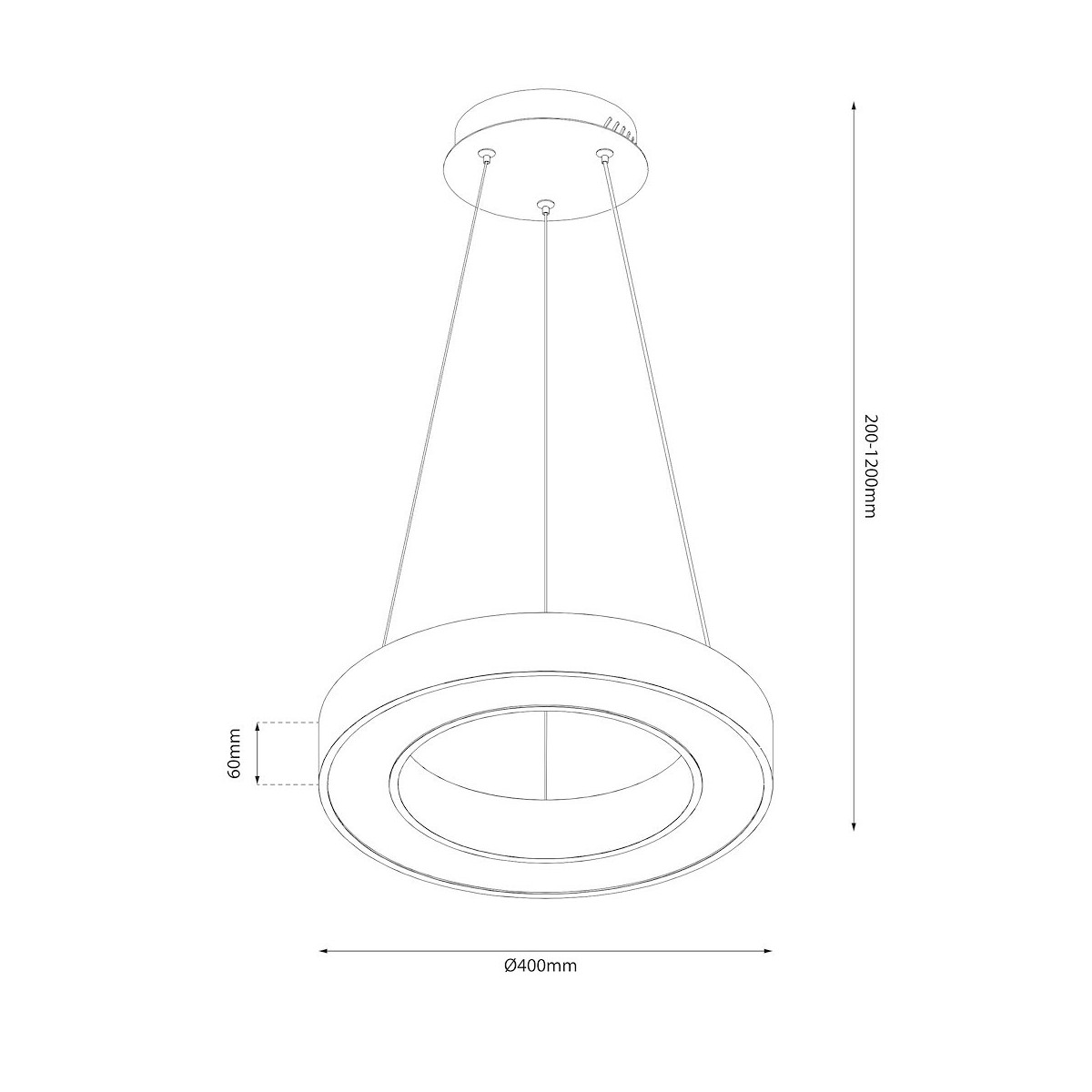 MiLagro UNION Black ML1866 lampa LED