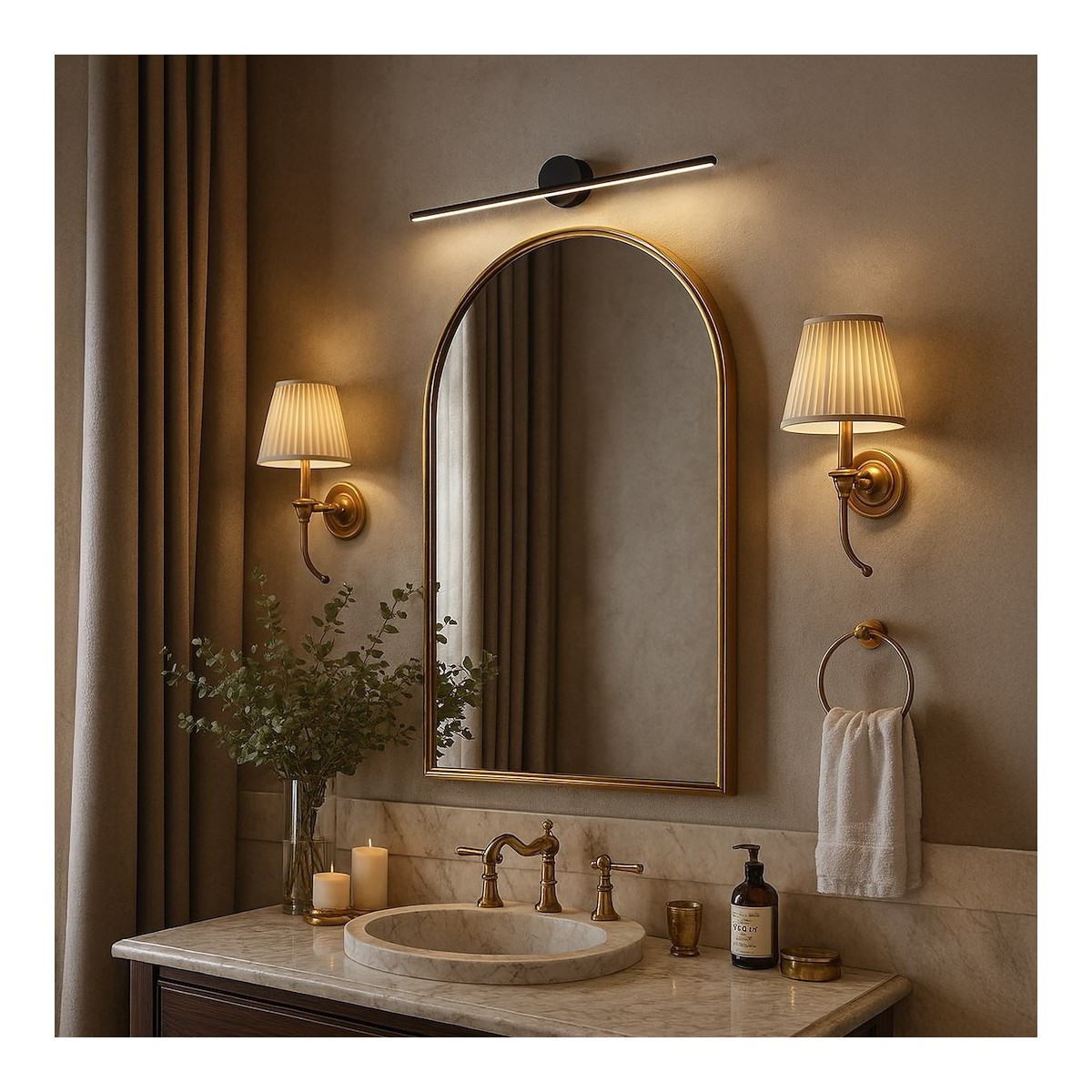 Milagro ML2044 Kinkiet Artist Czarny 9W LED 60cm